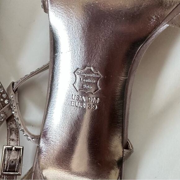 Nina Champagne Platform Sandal Size 9M - Picture 10 of 11